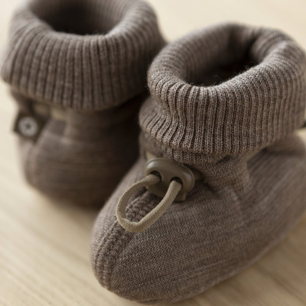 Smallstuff booties merino nature