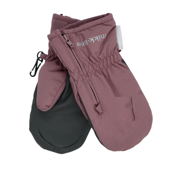 Mikkline Nylon vøttir v/lýnlás Twilight mauve