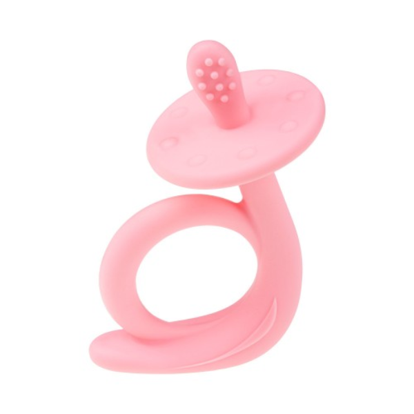 Akuku silikone bítiringur pink snigil