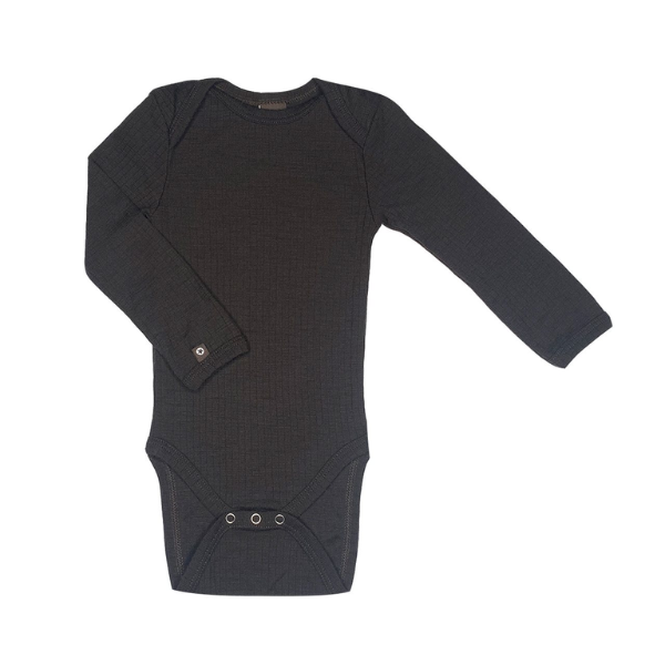 Smallstuff body L/S merino ull brown