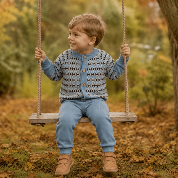 Smallstuff Cardigan merino Grafic