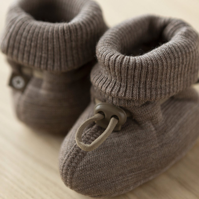 Smallstuff booties merino nature