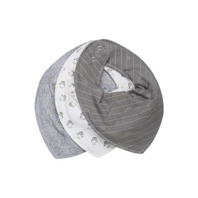 Pippi 3pk. slevklútar Grey melange