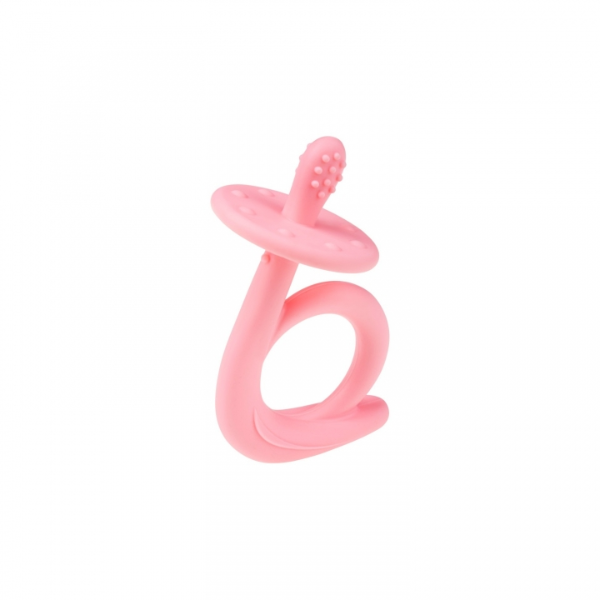 Akuku silikone bítiringur pink snigil