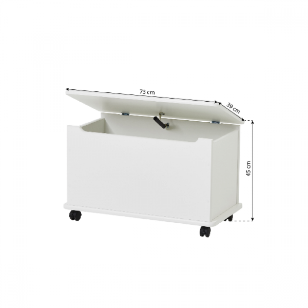 Legetøjskiste på hjul