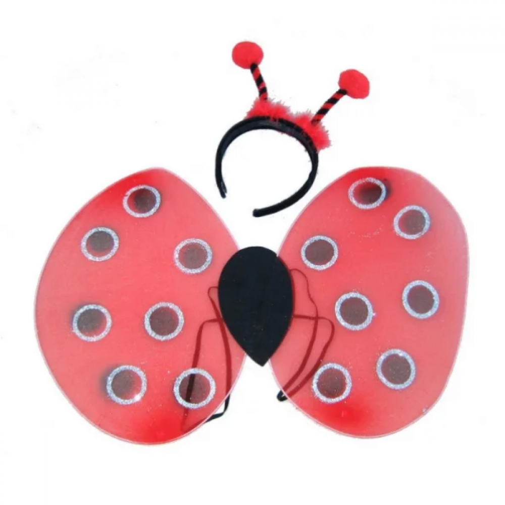 Vingesæt m/hårbøjle - Mariehøne