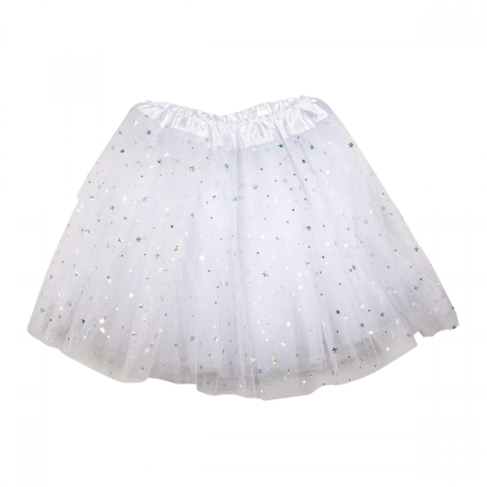 Tylskørt - Hvid m/stjerne