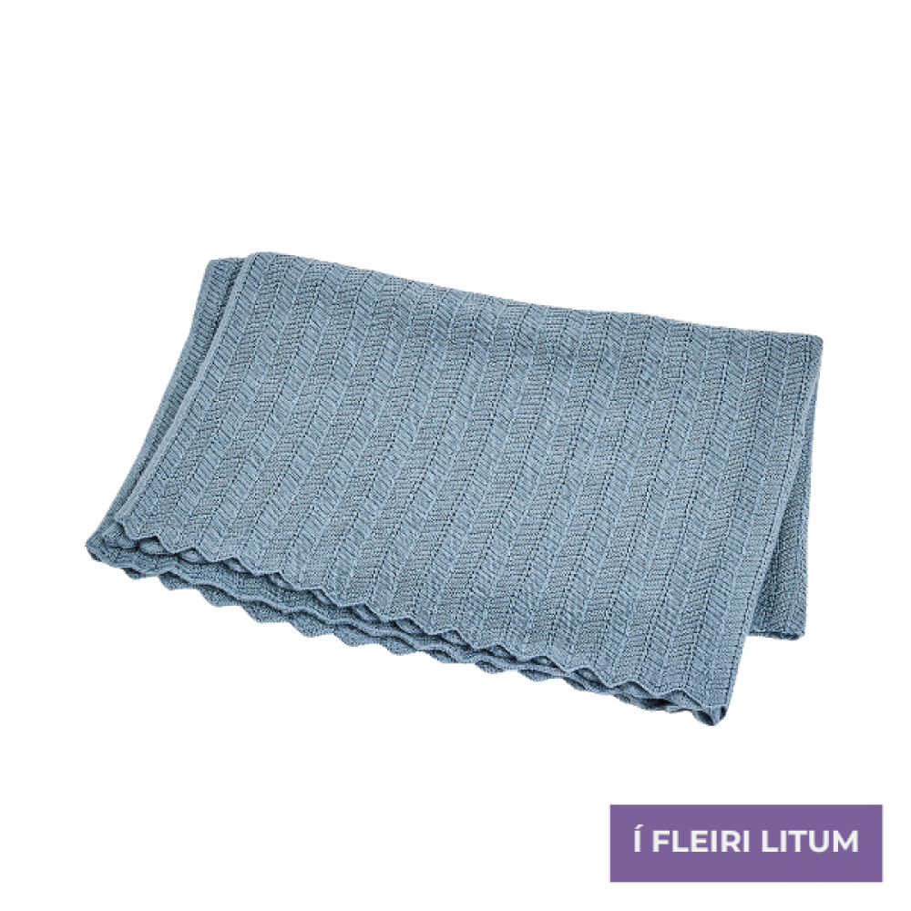 Bundið baby teppi - merinoull