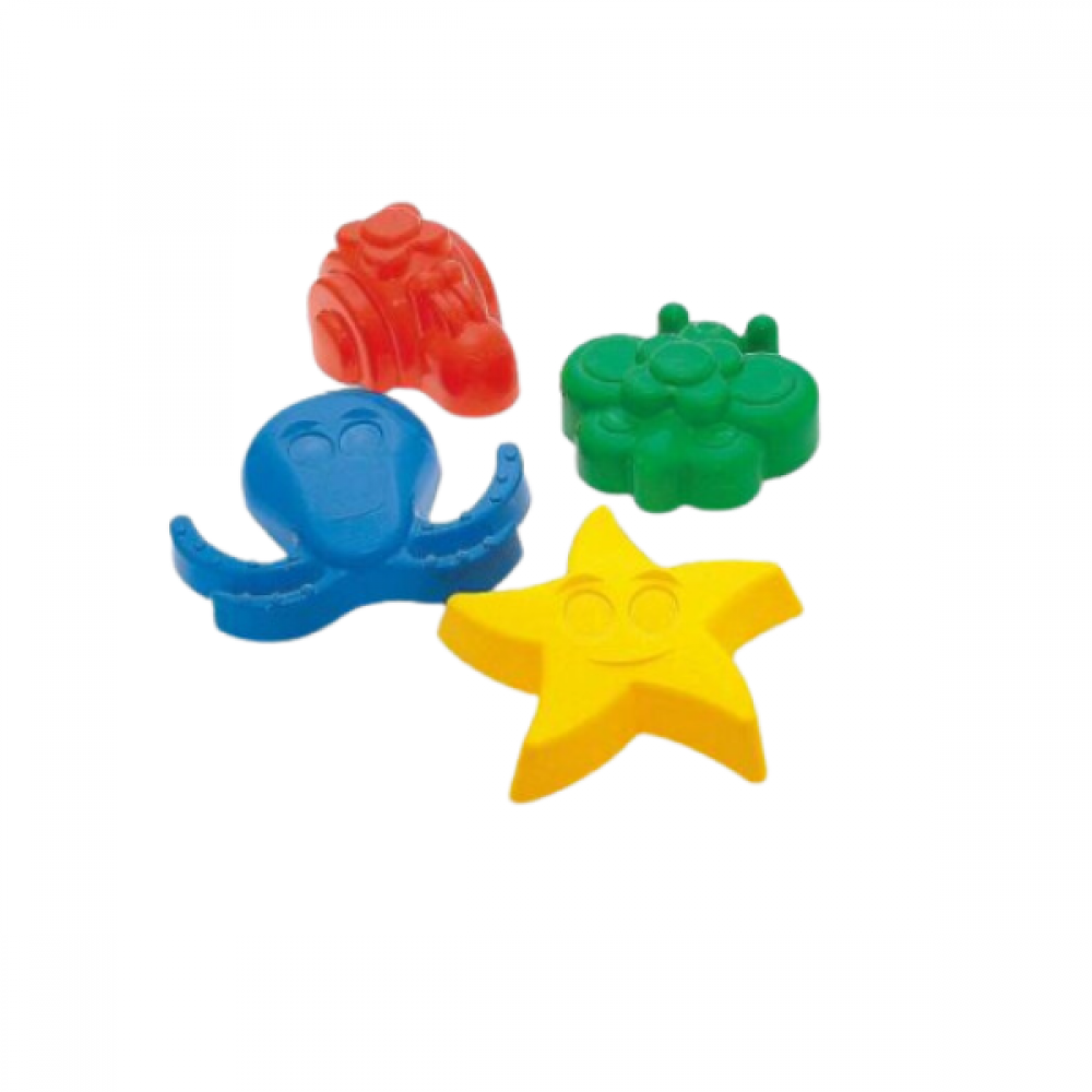 Sandformar í neti - 4 stk.- L:16cm.