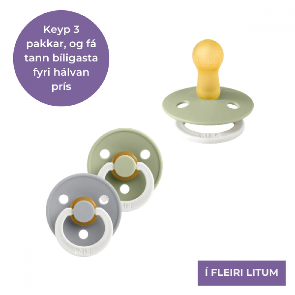 Bibs suttur 2pk. str. 1 - Glow