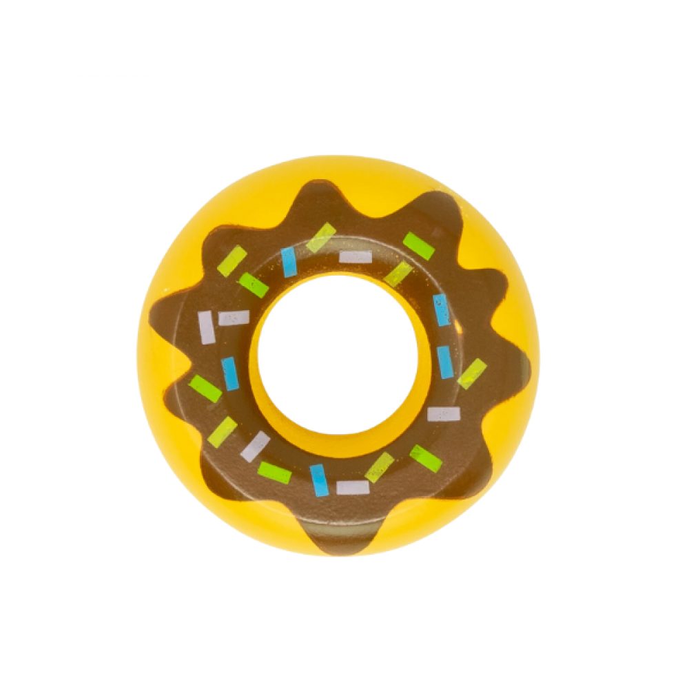 Donut við brúnum glasuri