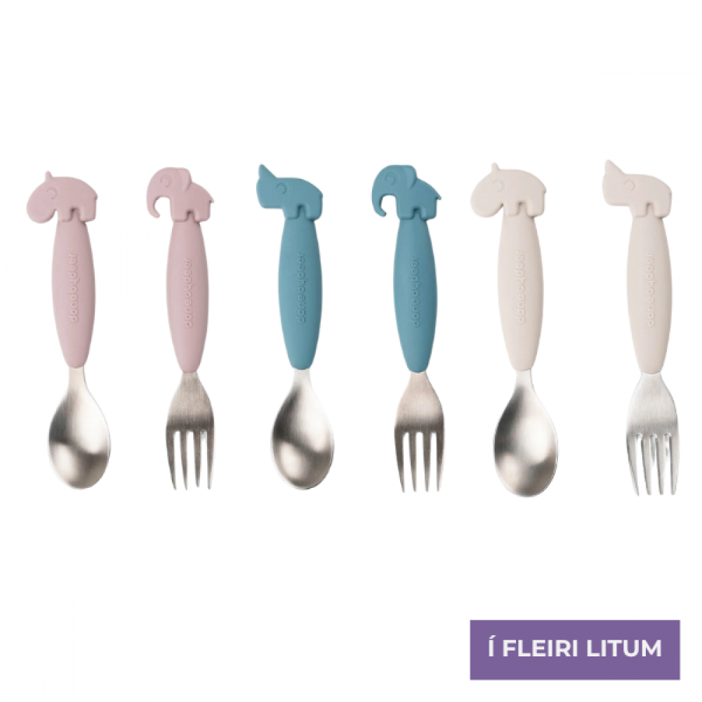 Easy-Grip skeið og gaffil - Deer Friends