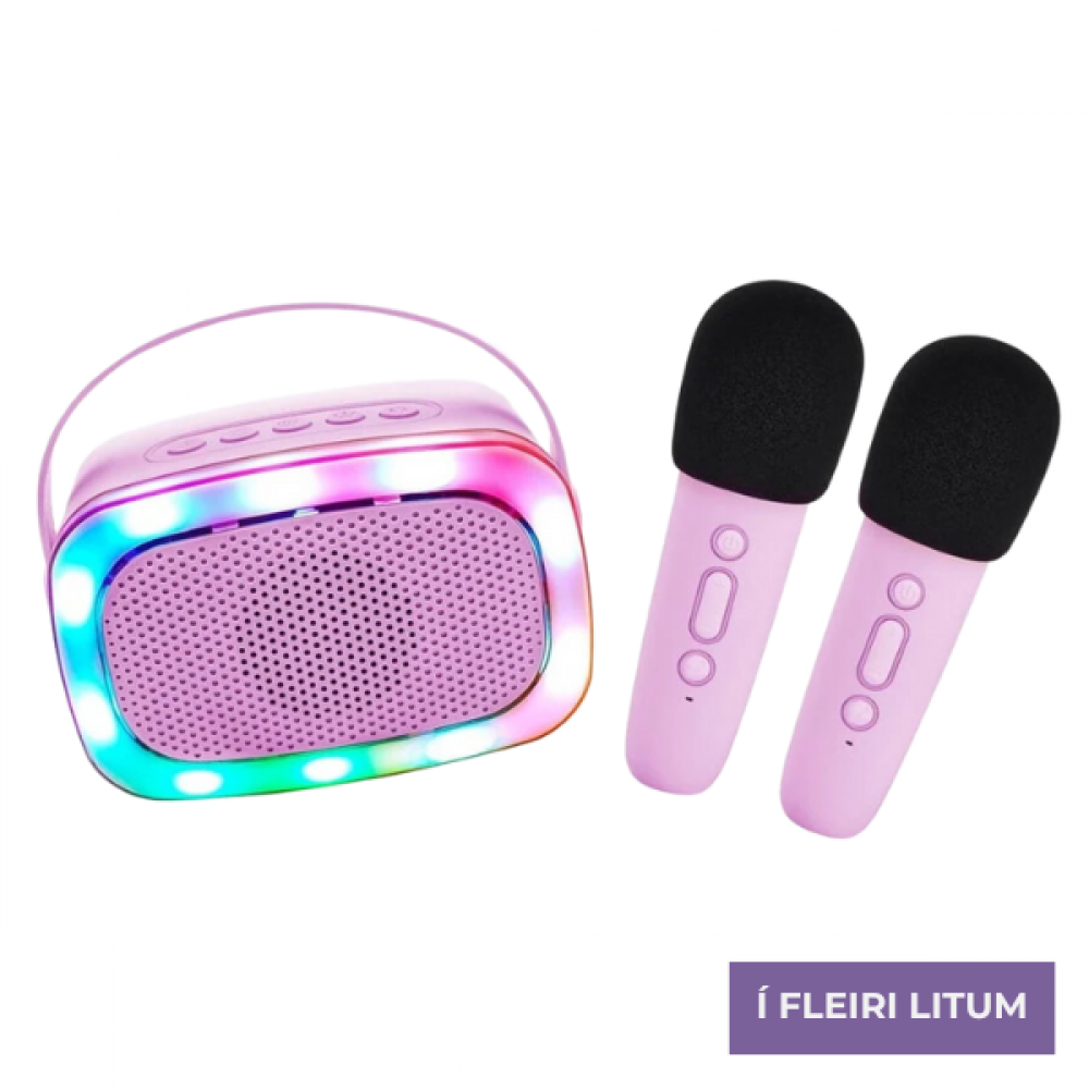 Lalarma Bluetooth hátalari v/2x mikrofon og ljós