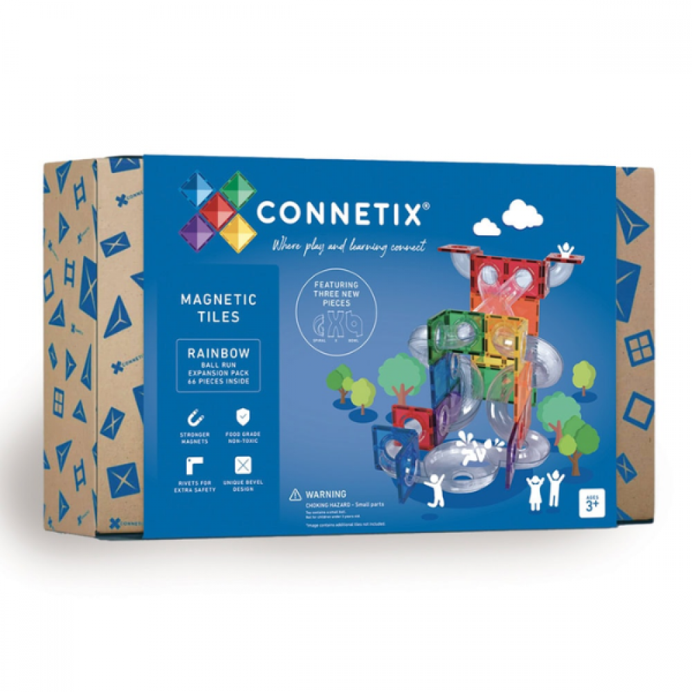 Connetix Ball Run Expansion Pack 66 Rainbow