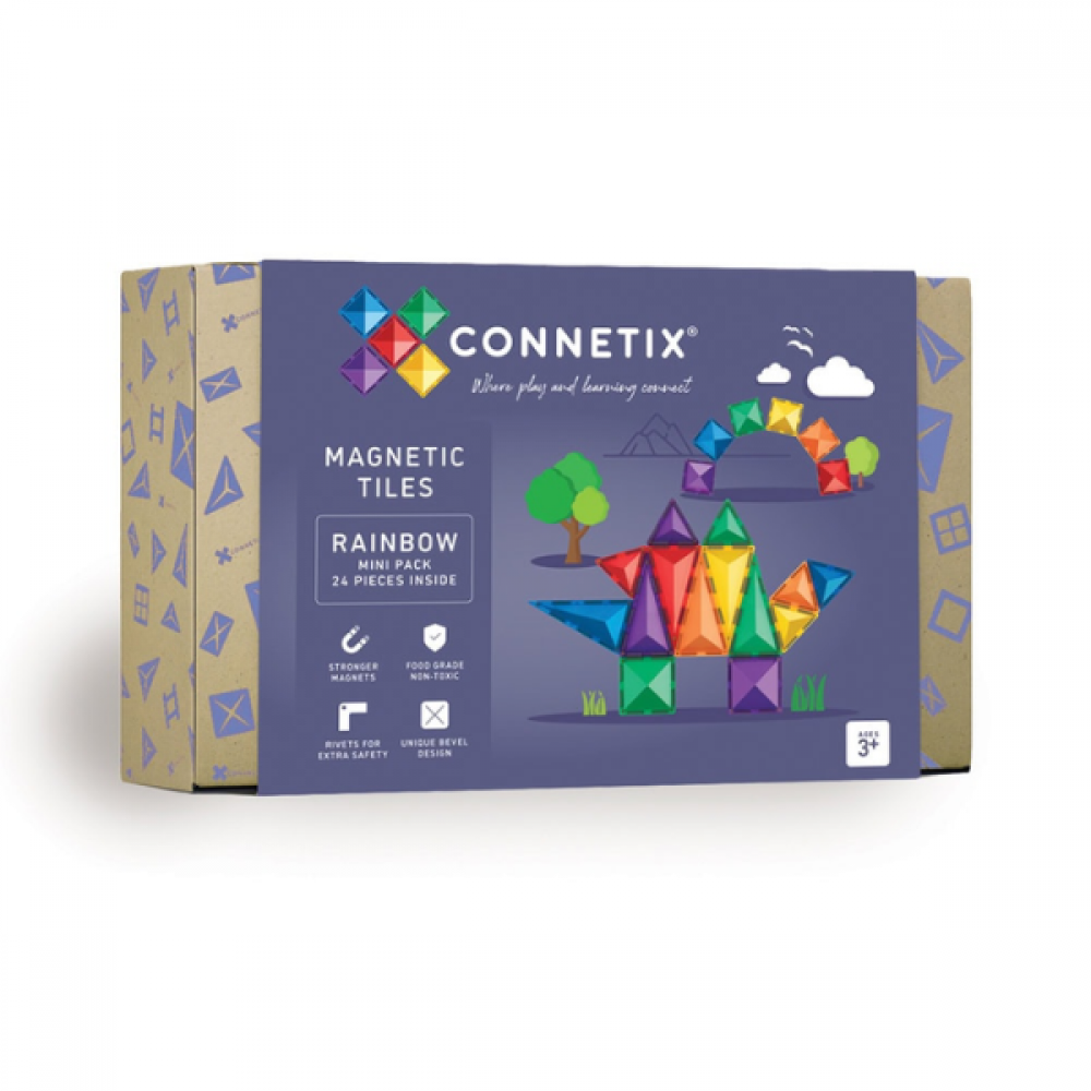 Connetix Mini pack - 24 dele rainbow