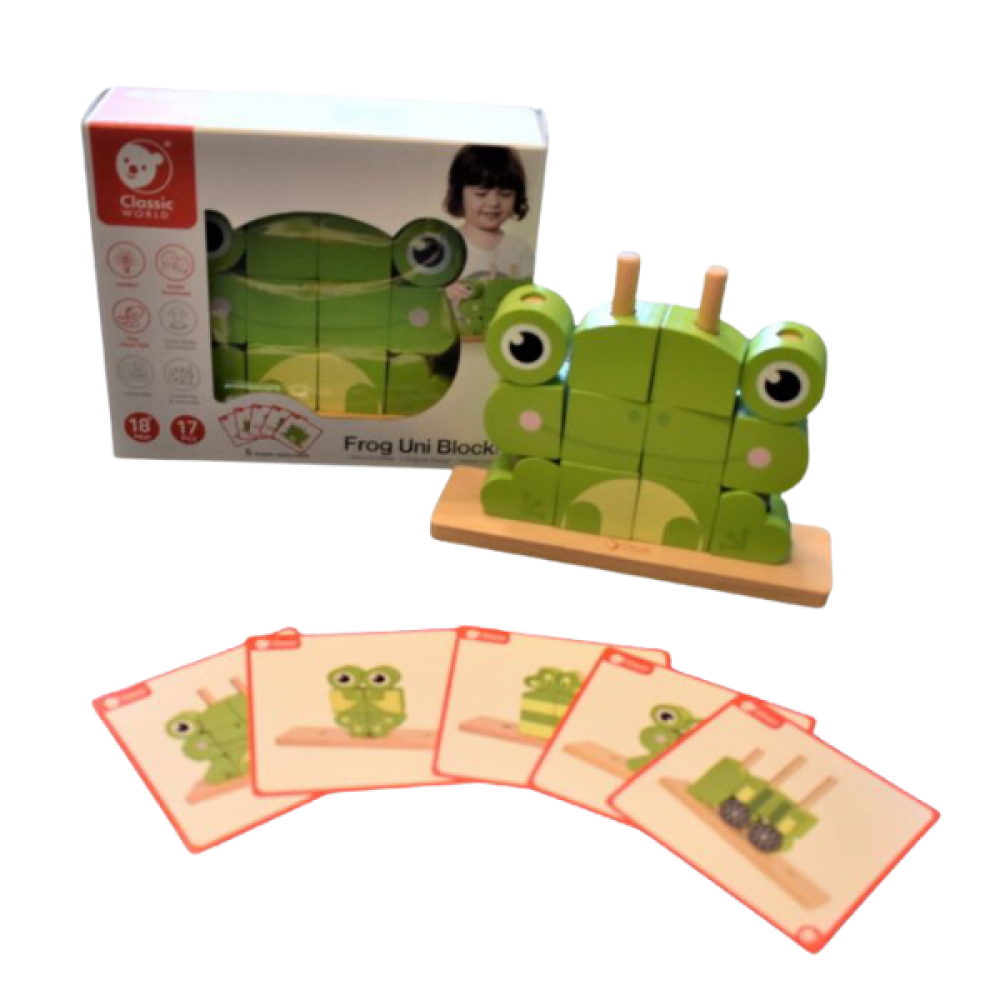 Trækubbar at stápla - froskur