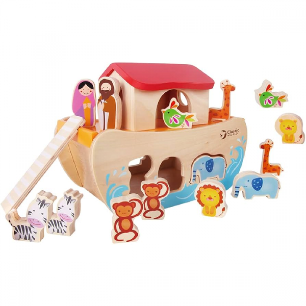Noah ark úr træ v/tilhoyr