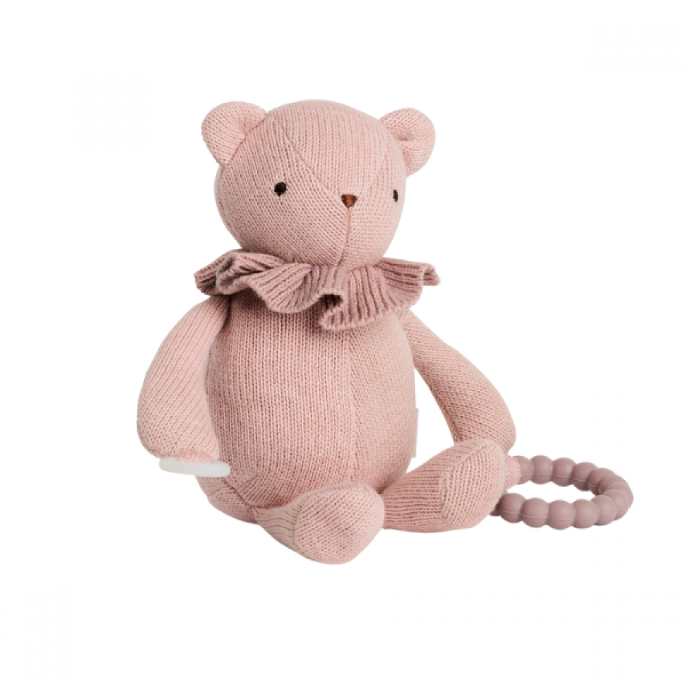 Lítil bamsa við bítiringi - soft rose