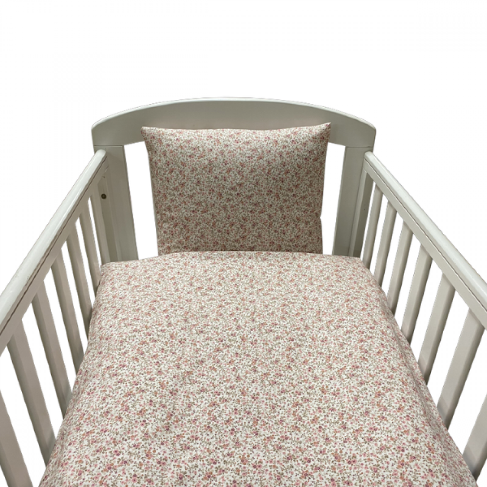 NM baby seingjasett hvítt við mynstur