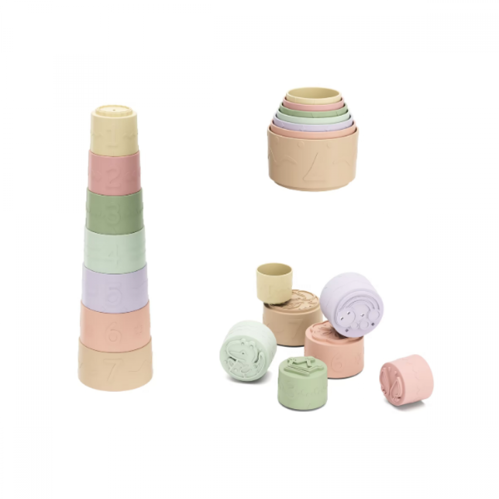 KK blød plast badelegetøj stabelkop