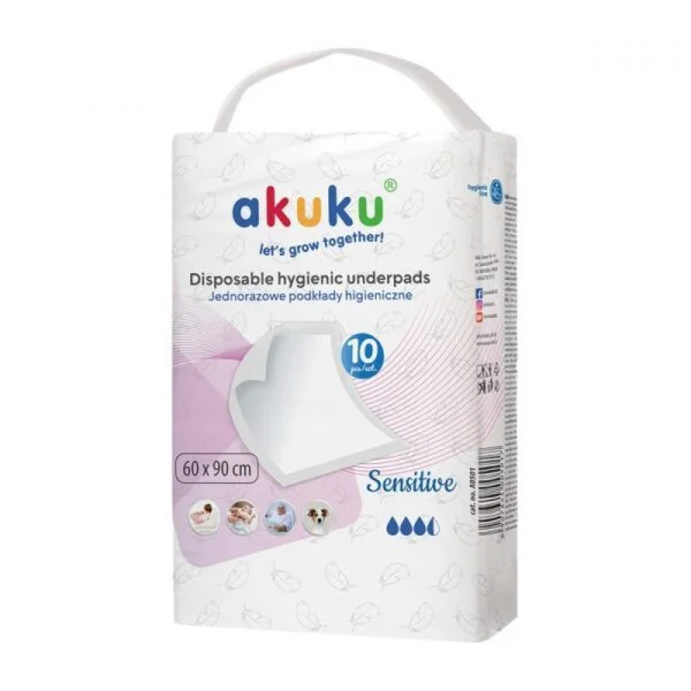 Akuku engangsunderlag 60x90cm. 10 stk.