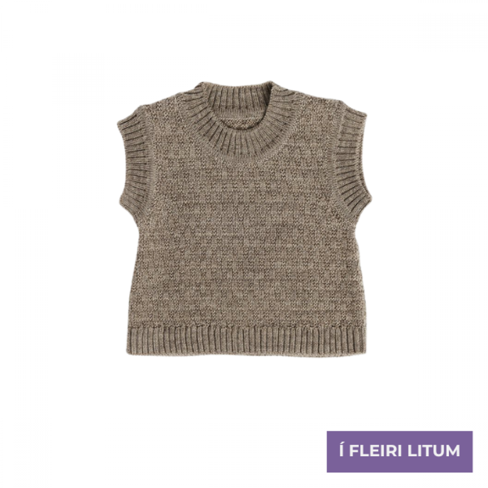 Smallstuff vest, square knit merino ull