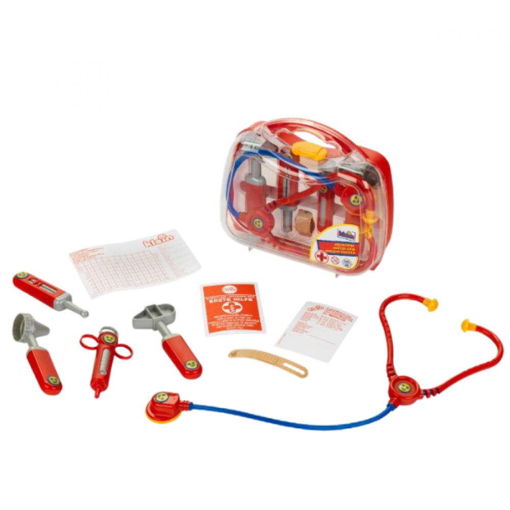 Læge kuffert m/stetoskop 9 dele