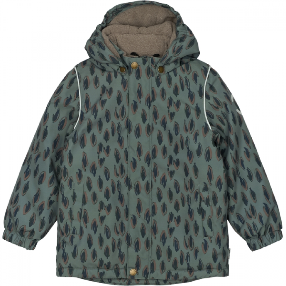 Mikkline AOP winter jacket Balsam Green