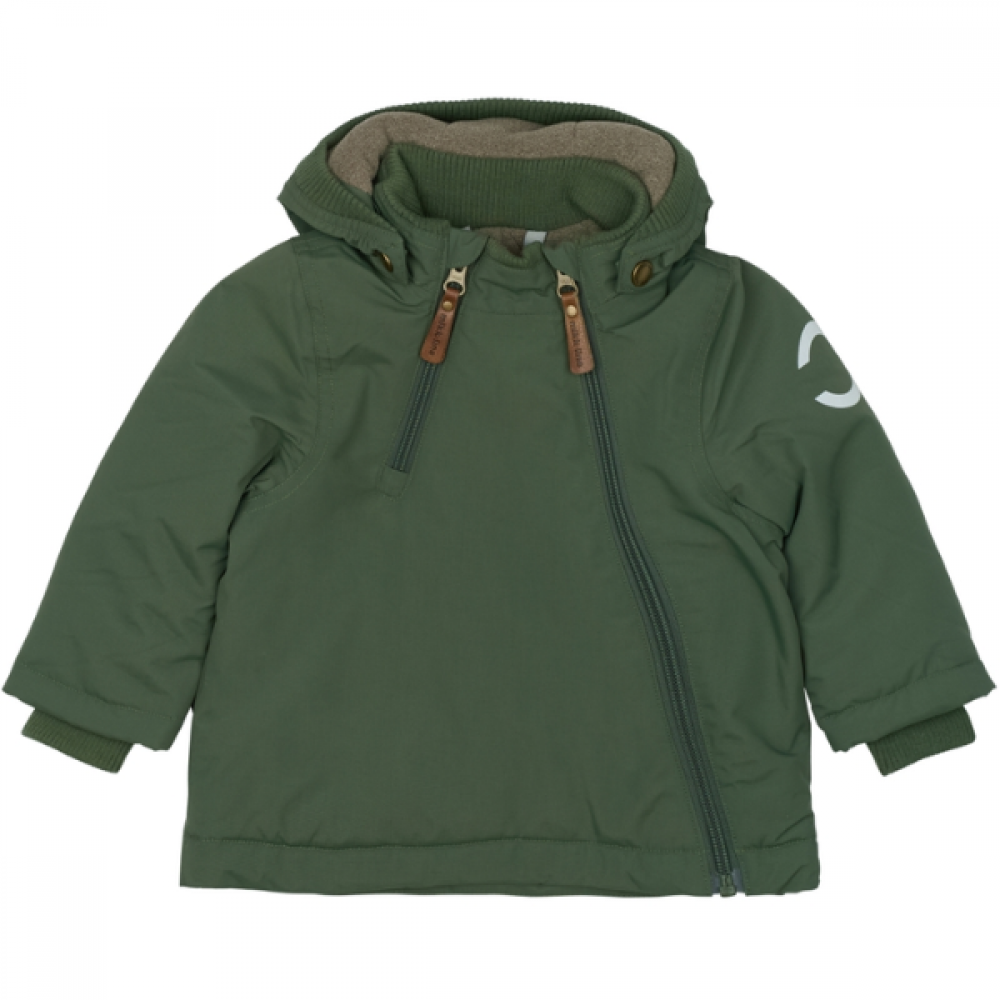 Mikkline Nylon baby jacket  Solid Thyme
