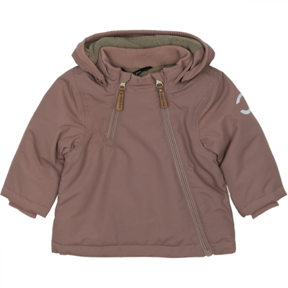Mikkline Nylon baby jacket solid twilight mauve