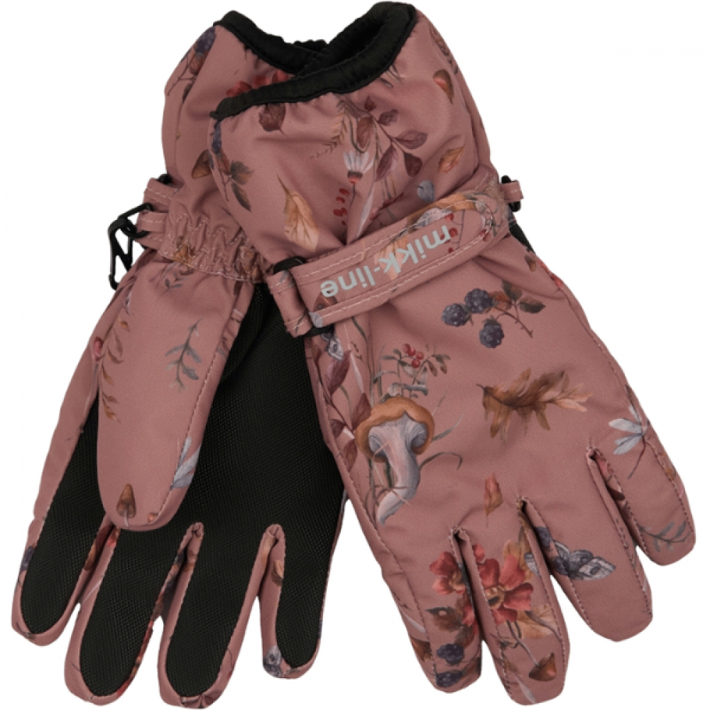 Mikkline Gloves AOP burlwood