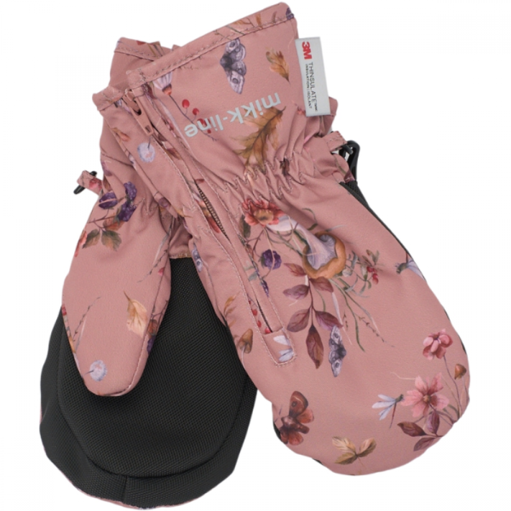 Mikkline Mittens AOP w. zipper